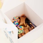 Personalized Easter Bunny Ears Bow Gift Box with Name Easter Egg Hunting Holiday Party Gift for Boys Girls