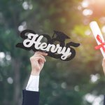 Personalized Glitter Graduation Wood Sign with Name and Year Graduation Photo Prop Decoration Gift for Class of 2025 Graduates