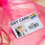 Personalisierte Premium-Mitgliedskarte Foto Regenbogen Identitätskarte mit Namen und Geschenkbeutel Schwul Lustiges Geschenk für LGBTQ Community