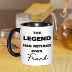 Personalized Multicolor Floral Retirement Themed 11 oz 15 oz Ceramic Mug with Name and Year Retirement Gift for Friend Family