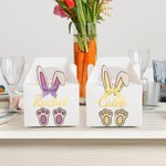 Personalized Easter Bunny Ears Bow Gift Box with Name Easter Egg Hunting Holiday Party Gift for Boys Girls