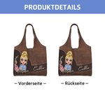 Personalisierte Geburtsblumen-Kranz Cartoon Charakter Tragetasche mit Namen Tote Bag Einkaufstasche Muttertag Geburtstag Geschenk für Damen