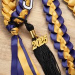 Personalized Handmade Braid Graduation Lei Honor Ribbon with Name Class of 2025 Graduation Ceremony Gift for Graduates