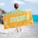 Toalla de playa de secado rápido personalizada con nombre Accesorio de vacaciones de verano Regalo de cumpleaños para mamá amante del béisbol