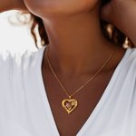 Personalisierte Herzförmige Familie Hakskette mit 1-8 Geburtsstein-Blumen Namen Gravur Geburtstag Jahrestag Muttertag Geschenk für Damen Mama Oma