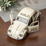 Mini Voiture de Mariage Personnalisée avec Nom et Date pour Porteur d'Anneau Garçon d'Honneur Cadeau de Mariage pour Épousée