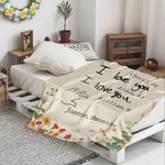 Personalizada 1-8 Diseño de Fotos a Mano Manta Suave con Nombre y Edad Decoración del Hogar Día de la Madre Cumpleaños Regalo para Mamá Abuela