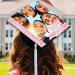 Personalized Glitter Class of 2025 Graduation Cap Topper with Name and Photo Graduation Decoration Gift for Graduates Friends Classmates