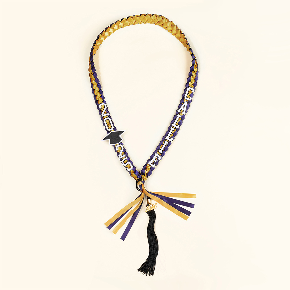 Ruban d'honneur tressé à la main avec le nom de la promotion 2025 Cadeau de fin d'études pour les diplômés