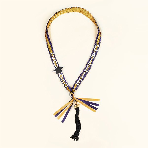 Personalisierte handgemachte Flechtung Graduierung Lei Ehre Band mit Namen Klasse von 2025 Abschlussfeier Geschenk für Absolventen