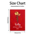 Personalisierte Zodiac Geburt Blume A5 Leder Notizbuch mit 100 linierten Seiten und Name Ruhestand Neuanfang Geschenk für Rentner Kollegen