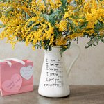 Personalized Handwritten Photo Ceramic Flower Vase with Age and 1-8 Names Birthday Mother's Day Gift for Mom Grandma Family