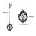 Personalised Engraved Logo Disc Oval Photo Charm Grad Cap Tassel Decoration with Angel Wings Memorial Graduation Gift for Class of 2025 Graduates