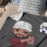 Personalized Cartoon Golf Player Design Soft Throw Blanket with Title and 1-12 Names Home Decor Birthday Gift for Family Golf Enthusiasts