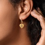 Gepersonaliseerde sierlijke retro hart-vorm initiaal oorbellen met zirkoon Moederdag Verjaardagscadeau voor haar