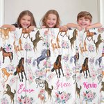 Personalisierte Pferd Floral weiche Decke mit Namen Warm Home Decor Geburtstag Kindertag Baby Dusche Geschenk für Kinder Neugeborene Pferdeliebhaber