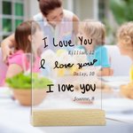 Personalised 1-6 Kids Handwriting Design LED Night Light with Wooden Base with Name and Age Home Decor Mother's Day Birthday Gift for Family