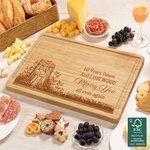 Personalisierte 10 Jahre nach unten und ich immer noch Holz heiraten Sie Name FSC Bambus Charcuterie Schneidebrett mit Saft Rille Housewarming Hochzeit Geschenk für Familie