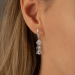 Personalizada Flor de Nacimiento Piedra de Nacimiento Pendientes Dainty Joyería Día de la Madre Día de San Valentín Aniversario Cumpleaños Regalos para Ella