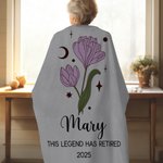 Personalisierte Zodiac Blume weiche Decke mit Namen und Text Home Decor Ruhestand Neuanfang Geschenk für Rentner Kollegen