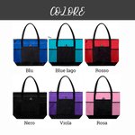Borsa tote in maglia personalizzabile con grande capacità regalo perfetto di compleanno per appassionati cucito e uncinetto
