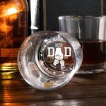 Personalized Best Dad and Kid Fist Bump 10 oz Whiskey Glass with Engraved 1-6 Kid's Names Father's Day Birthday Appreciation Gift for Dad Grandfather