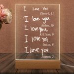 Personalised 1-6 Kids Handwriting Design LED Night Light with Wooden Base with Name and Age Home Decor Mother's Day Birthday Gift for Family