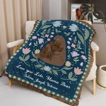 Personalisierte Floral Umarmung Bär Quaste weiche Decke mit Namen Home Decor Muttertag Geburtstag Geschenk für Mama Oma