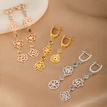 Personalizada Flor de Nacimiento Piedra de Nacimiento Pendientes Dainty Joyería Día de la Madre Día de San Valentín Aniversario Cumpleaños Regalos para Ella