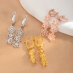 Personalizada Flor de Nacimiento Piedra de Nacimiento Pendientes Dainty Joyería Día de la Madre Día de San Valentín Aniversario Cumpleaños Regalos para Ella