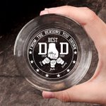 Personalized Best Dad and Kid Fist Bump 10 oz Whiskey Glass with Engraved 1-6 Kid's Names Father's Day Birthday Appreciation Gift for Dad Grandfather
