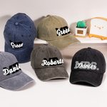 Casquette de baseball assortie avec nom de famille Lot de 2 casquettes de baseball personnalisées Cadeau de voyage pour les nouveaux mariés