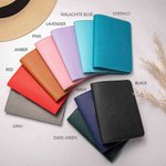 Personalizado señor y la señora de cuero de la PU Multicolor Pasaporte Cubierta Etiqueta de equipaje con el nombre de la familia y el texto de la luna de miel de viaje de regalo de boda para hombres m