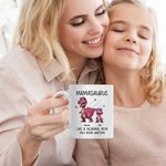 Personalized Cute 3D Dinosaur Family White Ceramic Mug with 1-12 Names Birthday Mother's Day Gift for Mom Grandma