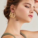 Pendientes de aro con letras griegas personalizados Sorority Bid Day College Graduation Gift for New Sorority Members Friends Girls