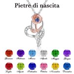 Collana di rosa personalizzata con 1-3 nomi incisi gioiello raffinato ipoallergenico regalo di compleanno per festa della mamma per donne
