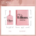 Personalizado señor y la señora de cuero de la PU Multicolor Pasaporte Cubierta Etiqueta de equipaje con el nombre de la familia y el texto de la luna de miel de viaje de regalo de boda para hombres m