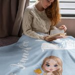 Couverture Personnalisée avec Nom et Personnage Cadeeau Anniversaire pour Femme Amatrice de Lecture