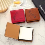 Personalized PU Leather Sticky Note Holder with Text and Initial School Office Supplies Teacher's Day Gift for Educator Nurse Librarian