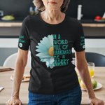 Personalizado Multicolor 1-16 Nombres Crisantemo Azul Claro Cuello Suave Crew Camiseta Sudadera con Título Cumpleaños Día de la Madre Regalo para la abuela