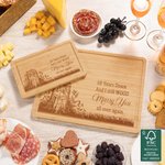 Personalisierte 10 Jahre nach unten und ich immer noch Holz heiraten Sie Name FSC Bambus Charcuterie Schneidebrett mit Saft Rille Housewarming Hochzeit Geschenk für Familie