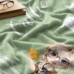 Couverture Personnalisée avec Nom et Personnage Cadeeau Anniversaire pour Femme Amatrice de Lecture