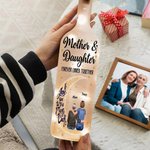 Personalized Moon Cartoon Mom and Daughter Forever Linked Together LED Bottle Lamp with Name Home Decor Mother's Day Birthday Gift for Mom Grandma