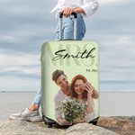 Personalized Set of 2 Mr & Mrs Luggage Protective Covers Fit 18-32 Inches Suitcase with Family Name Travel Accessories Honeymoon Gift for Couple