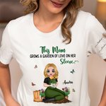 Personalisierte Multicolor Mom's Garden Soft T-shirt Sweatshirt mit Titel und 1-12 Geburt Blumen Geburtstag Muttertag Wertschätzung Geschenk für Mama Oma