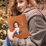 Copertina del taccuino A5 in pelle PU personalizzato con fiore di nascita e personaggio cartone animato tasca portaoggetti compleanno regalo per donne