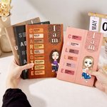 Personalised Retro Bible Verse Cartoon Character A5 Notebook with 100 Lined Pages and Name Birthday Religious Baptism Gift for Christians Family