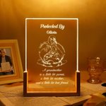 Personalisierte Schwan Mutter Warm Zitat LED-Nachtlicht mit Namen und hölzerne Basis Home Decor Muttertag Geschenk für Mama Oma