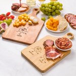 Personalisierte Cute 1-8 Namen Biscuit Familie Reversible Käse Charcuterie Schneidebrett mit Griff Made in USA Muttertag Geschenk für Oma Mom