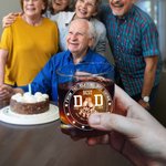 Personalized Best Dad Fist Bump 10 oz Whiskey Glass with 1-6 Names Father's Day Birthday Appreciation Gift for Dad Grandfather Wine Lovers